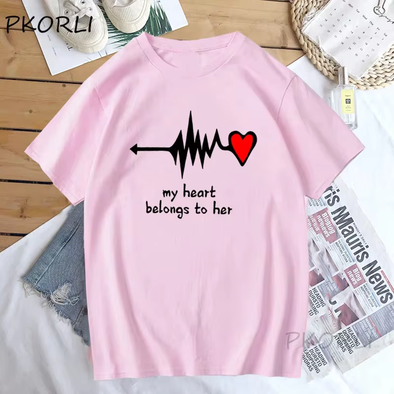 T-shirt "My Coussins Belongs to Her Heartbeat" pour couple