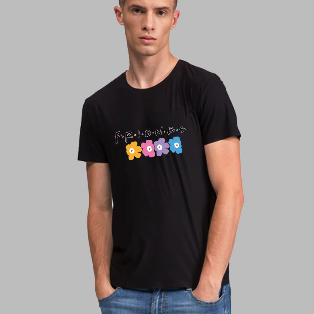 T-shirt à manches courtes et col rond pour hommes