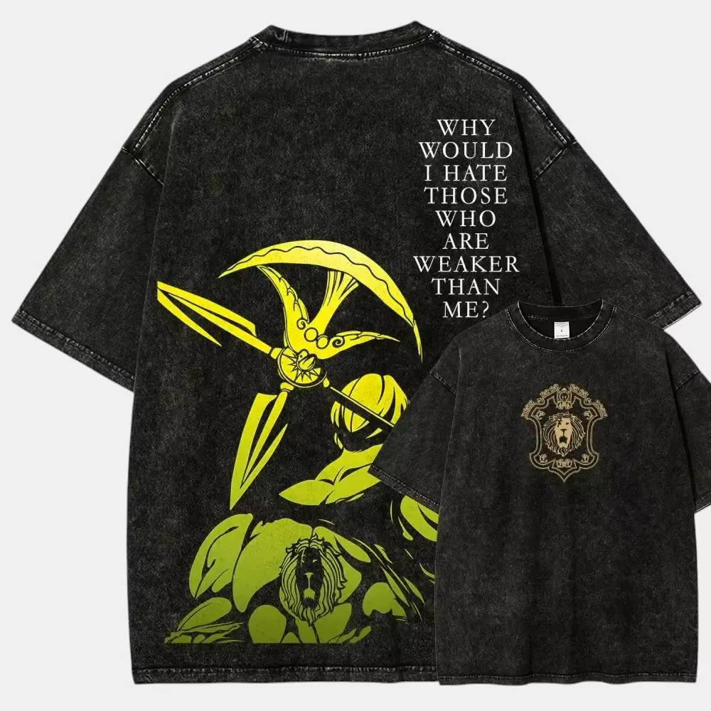 T-shirt Anime Vintage Double Face Escanor Les Sept Pêchés Capitaux