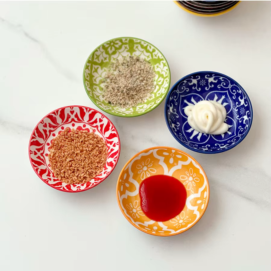 6/10 morceaux de plats à condiments en céramique