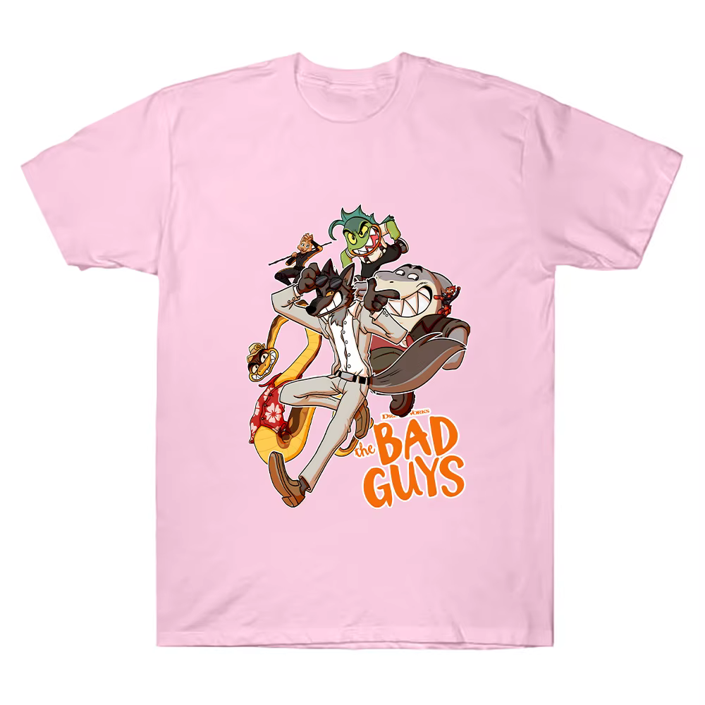 The Bad Guys 2 dessin animé imprimé t-shirts coton cadeau créatif t-shirt été femmes hommes à manches courtes ample respirant vêtements haut
