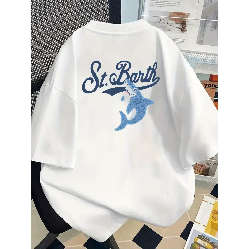 T-Shirt à manches courtes imprimé St. Barth Shark pour femme
