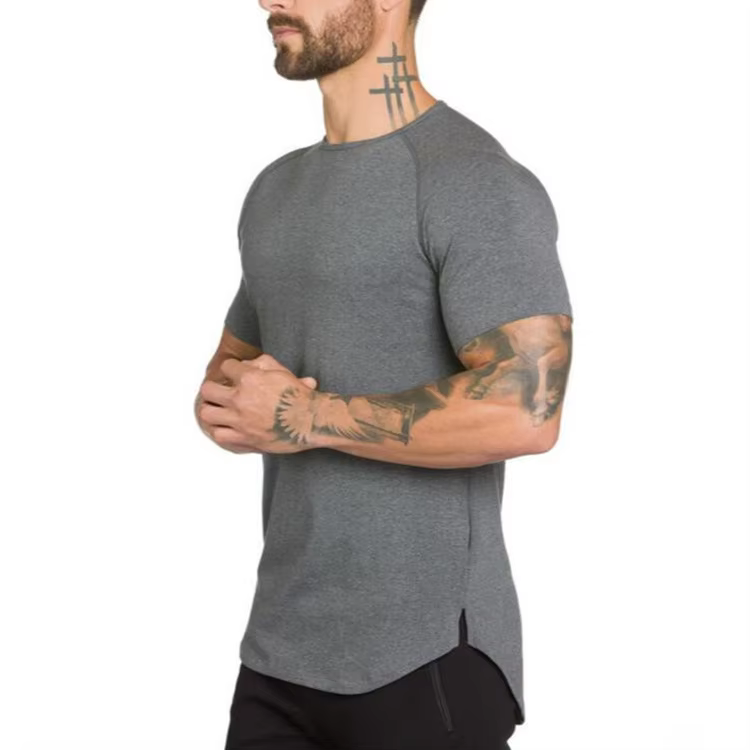 Vêtements de sport vierges Fitness T-shirt hommes mode étendre Hip Hop été à manches courtes