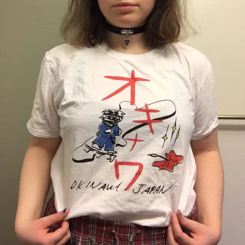 Style japonais Kill Bill Okinawa T-Shirt graphique années 90 mode Quentin Tarantino Kawaii mignon décontracté films