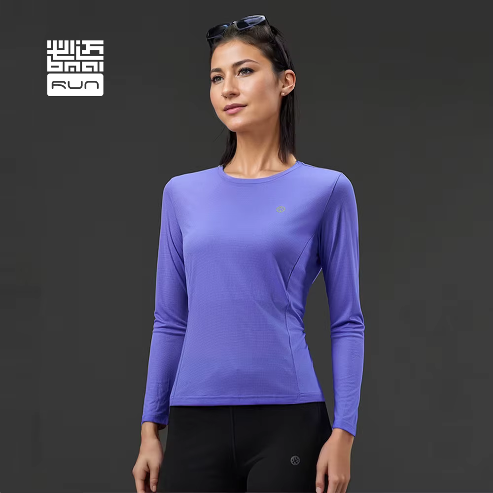 BMAI Marathon course T-shirts femmes séchage rapide vêtements d'entraînement respirant à manches longues Sport hauts