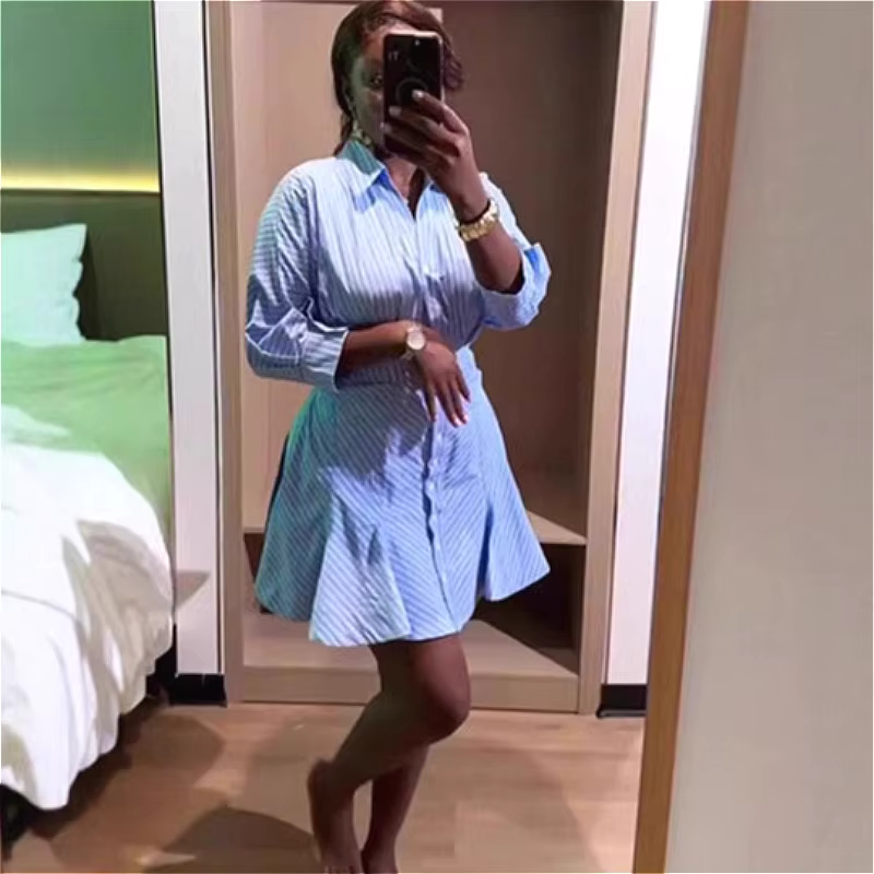 Robe Courte Femme Chemise
