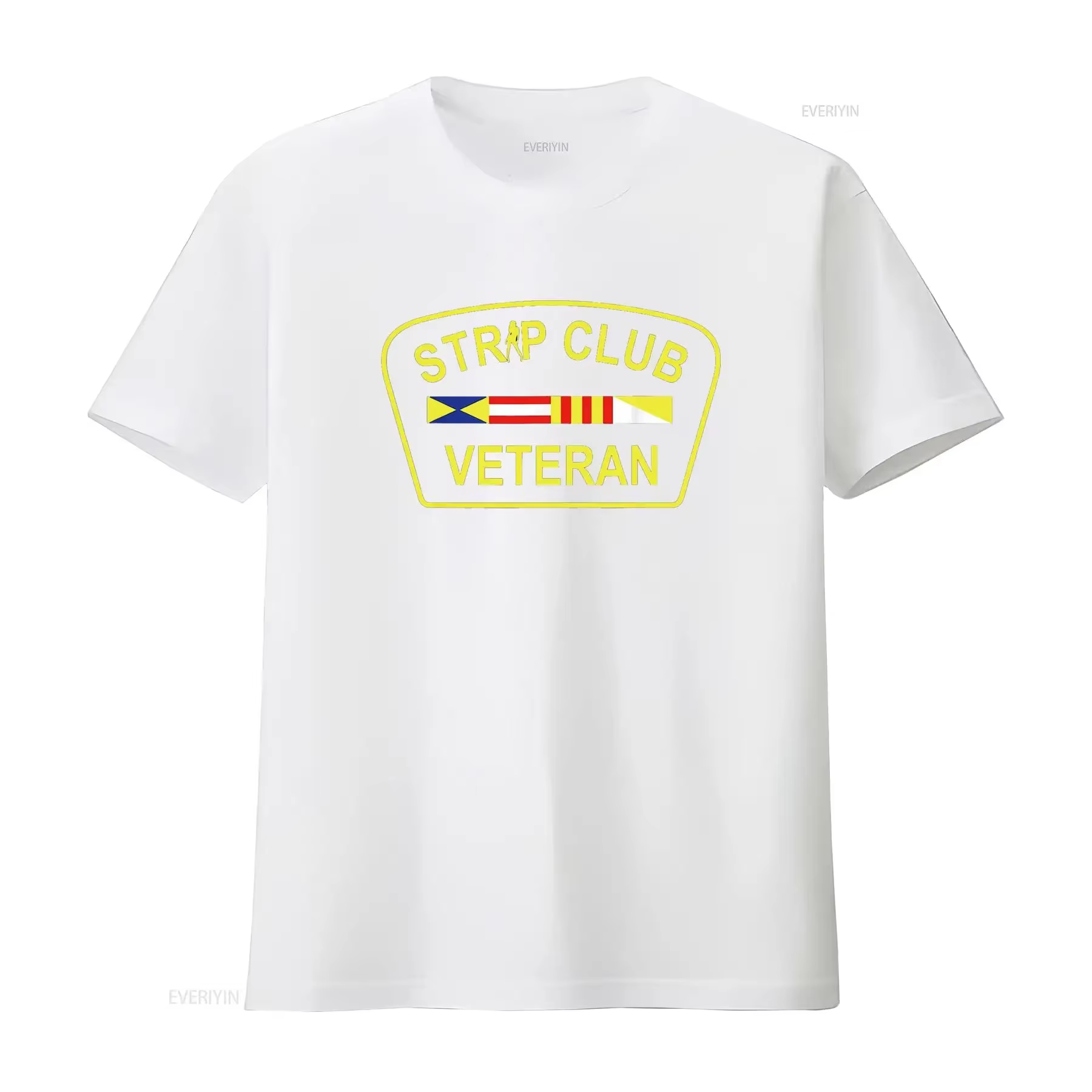 Strip Club Veteran T-shirt drôle vintage lavé graphique streetwear élégant étiré doux légèrement respirant décontracté mode