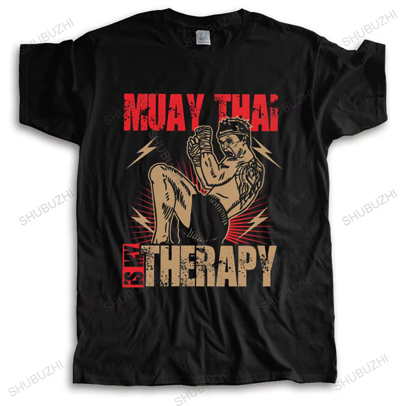 Muay Thai thérapie T-shirt pour hommes pur coton urbain