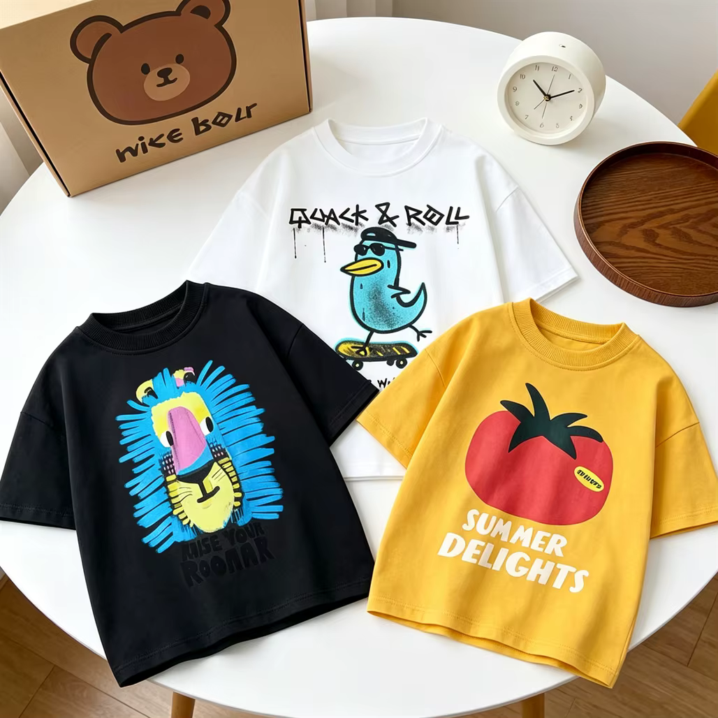Vêtements d'été, hauts imprimés de dessins animés