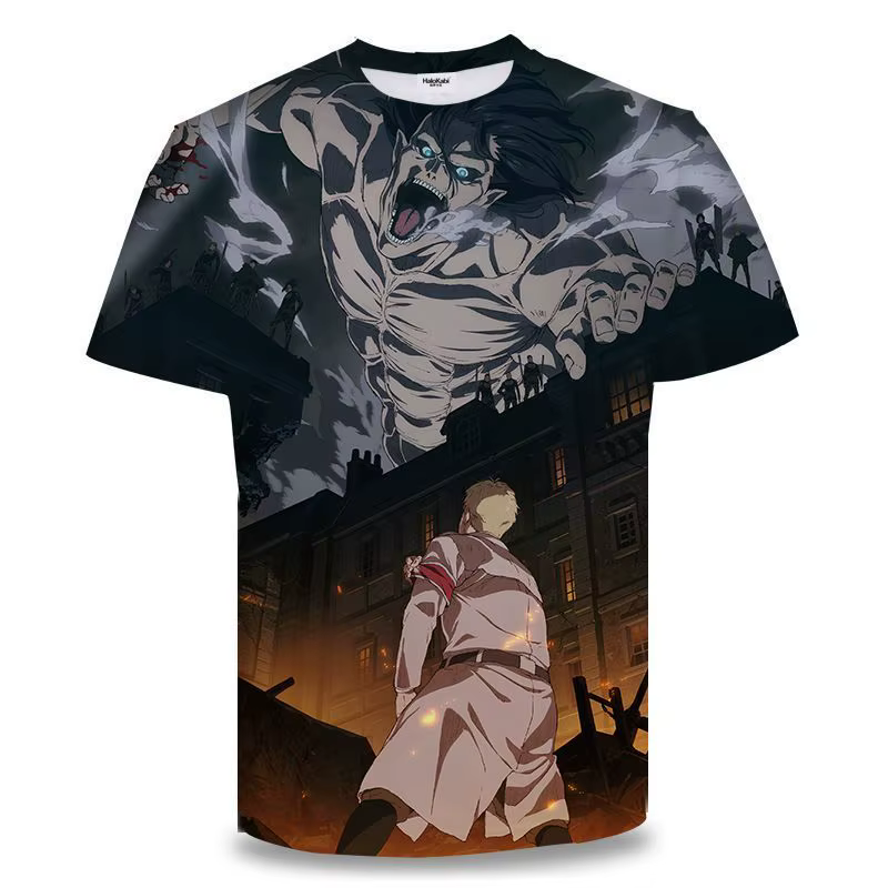 Nouveau T-shirt 3D pour homme 2026 Attack on Titan