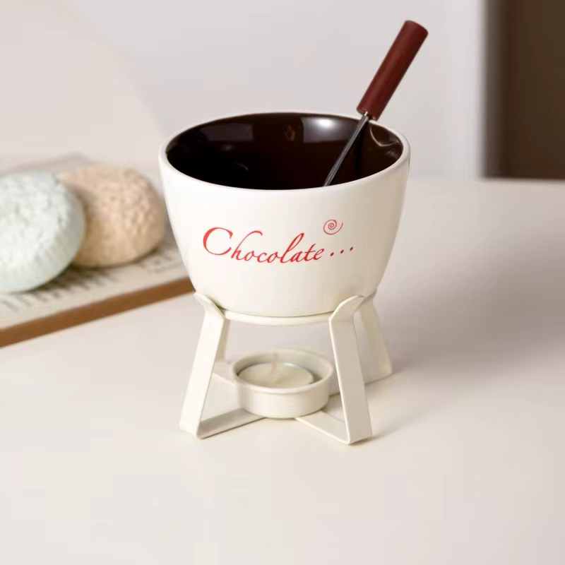 Pot à Fondue au chocolat en céramique