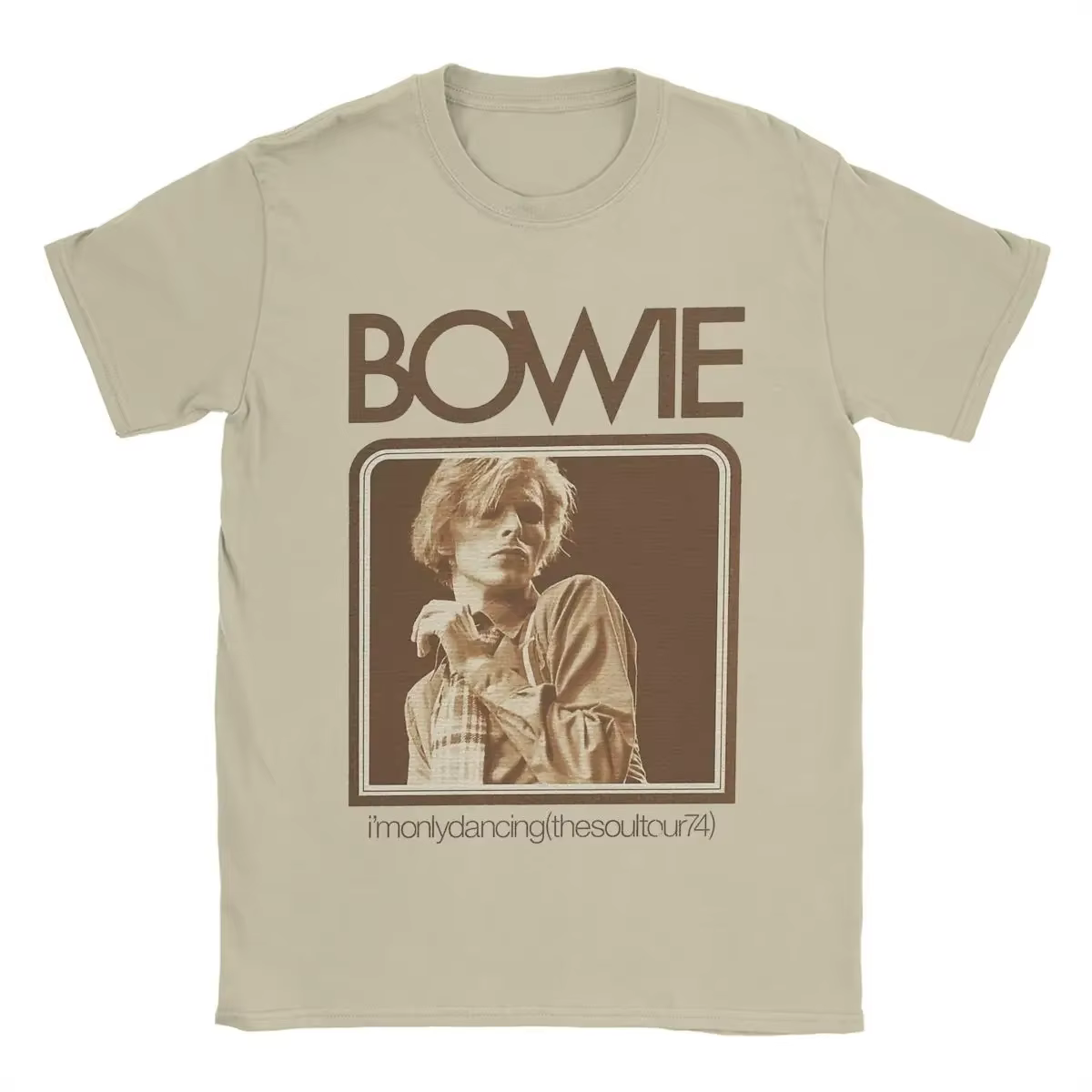 David Bowie chanteur graphique hommes T-shirt haute qualité coton à manches courtes col rond hauts femmes t-shirts