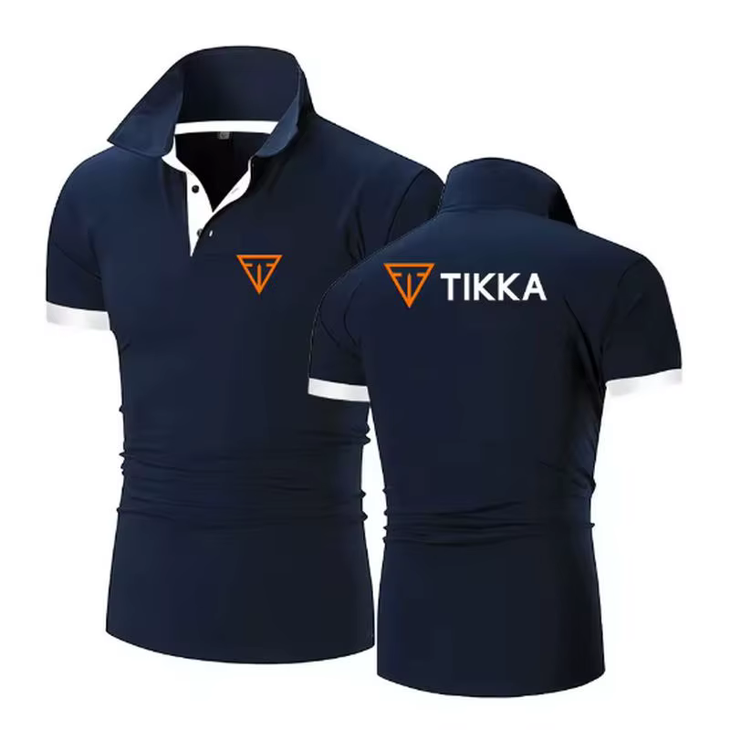 Tikka By Sako Finlande armes à feu Logo 2025 hommes nouveaux Polos d'été chemises respirant à manches courtes mode décontracté coupe ajustée haut à revers