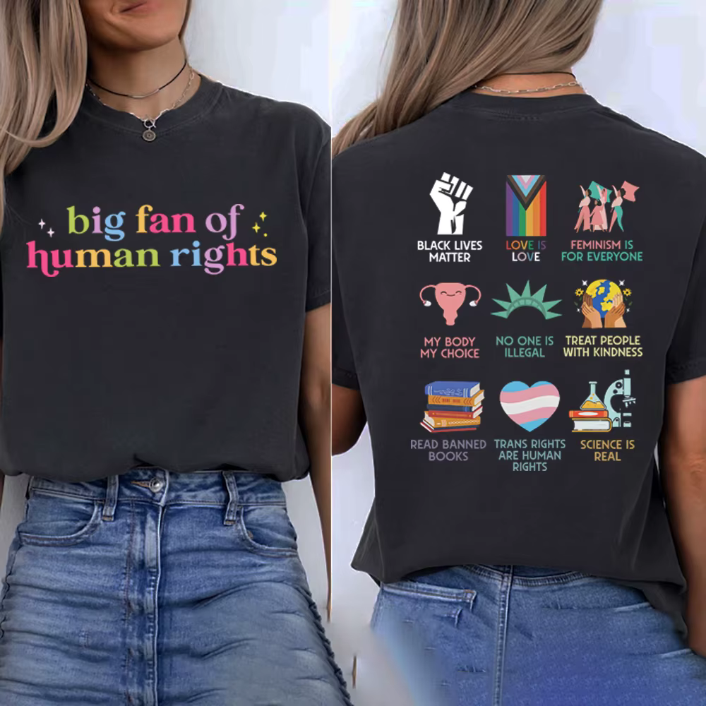 T-shirt « Grand fan des droits humains »