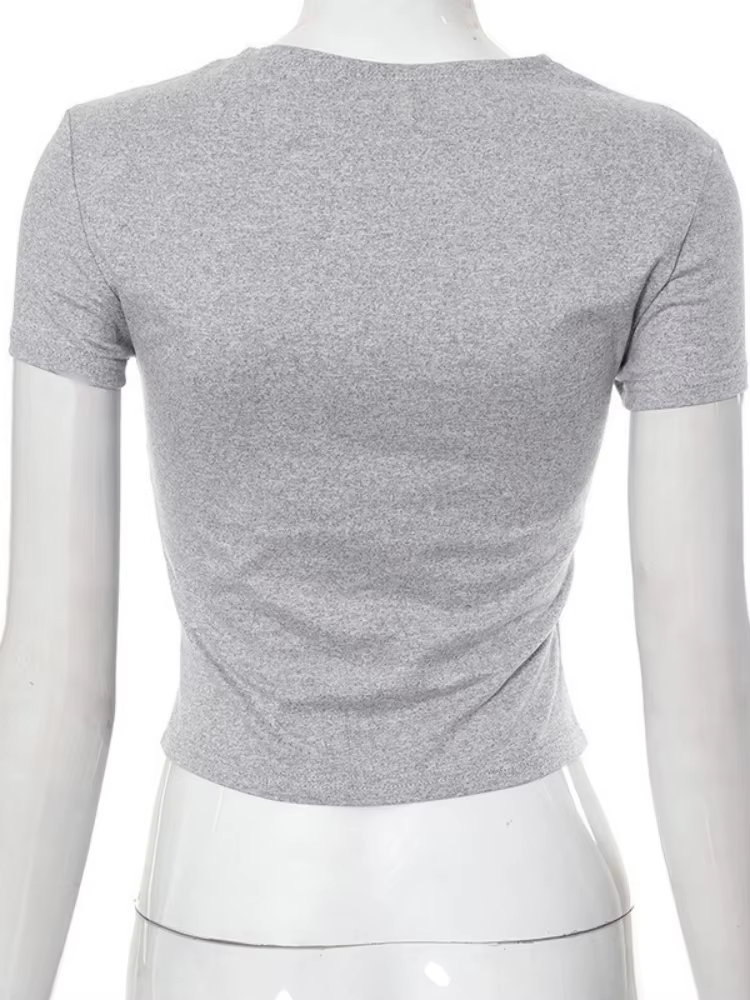 T-shirts à lettres floquées pour femmes