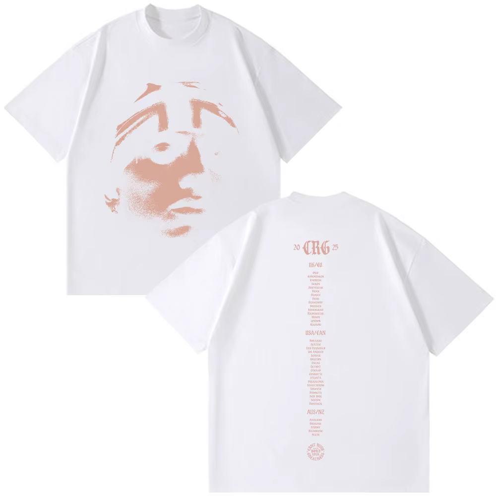 Rappeur Central Cee ne peut pas RUSH GREATNESS World Tour 2025 T-shirt hommes femmes mode Hip Hop manches courtes surdimensionné t dessus de chemise