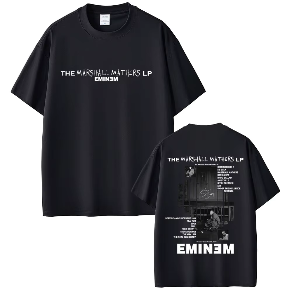 Rappeur Eminem 2000 Album graphique T-shirt hommes femmes vêtements Hip Hop mode surdimensionné T-shirts