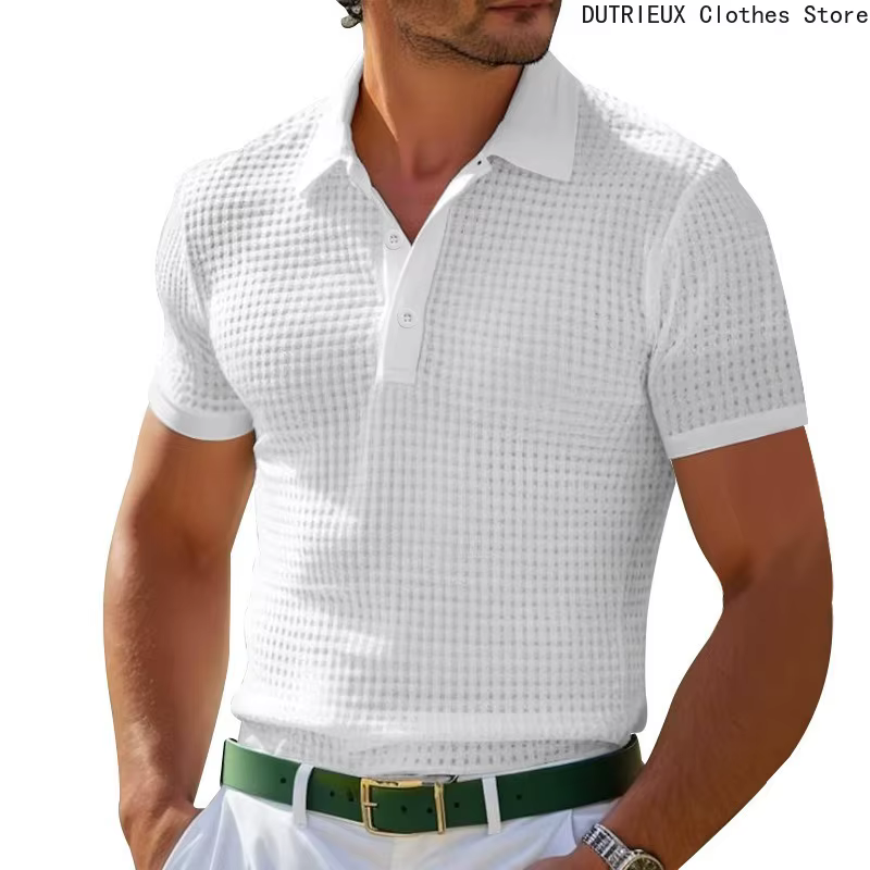 Polo de sport à boutons pour hommes