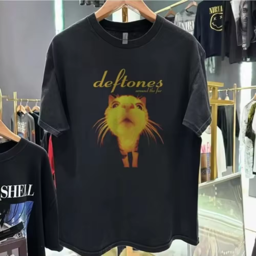 Deftones autour de la fourrure hommes femmes imprimé T-Shirt unisexe coton été rue Harajuku rue mode rétro hauts vêtements