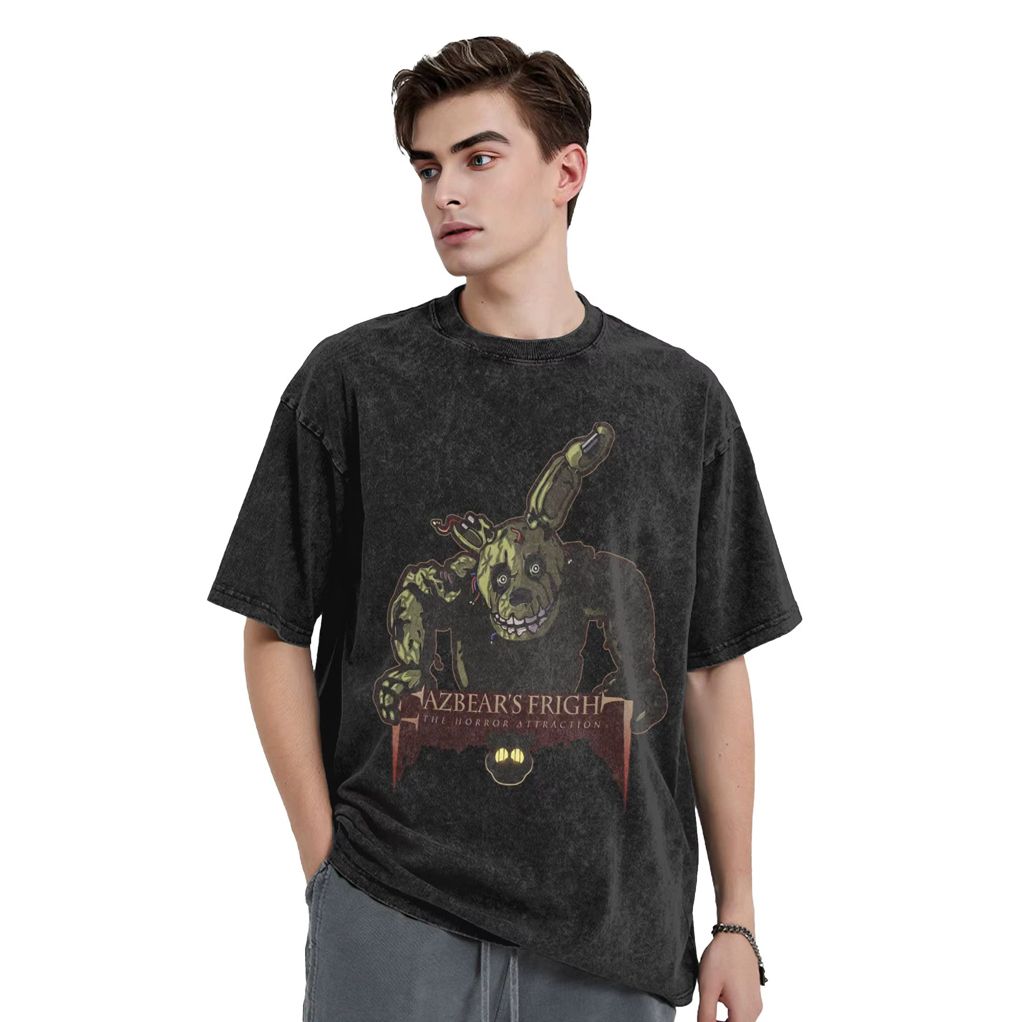 Incroyable Springtrap Fazbear's Fright l'attraction d'horreur T-Shirts hommes coton