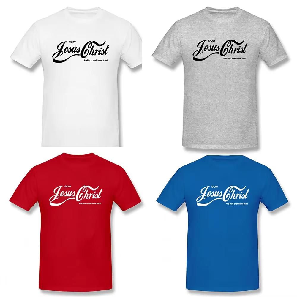Profitez de jésus Christ le vrai roi chrétien drôle T-shirt foi prière graphique mode nouveau coton à manches courtes