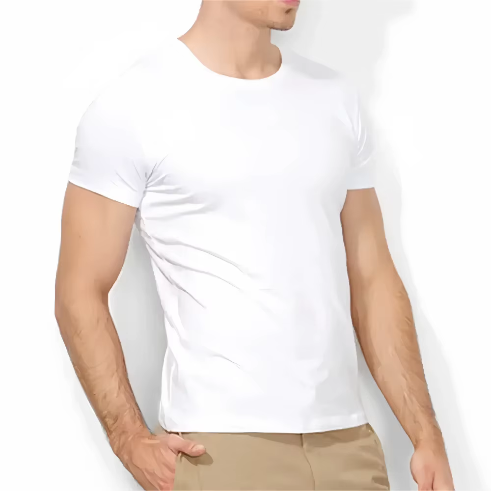 MRMT 2026 Nouveau T-shirt Homme Couleur Unie Manches Courtes Col Rond Vêtement Basique