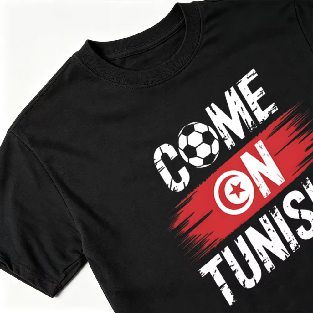 T-shirt de football de la Tunisie pour hommes et femmes