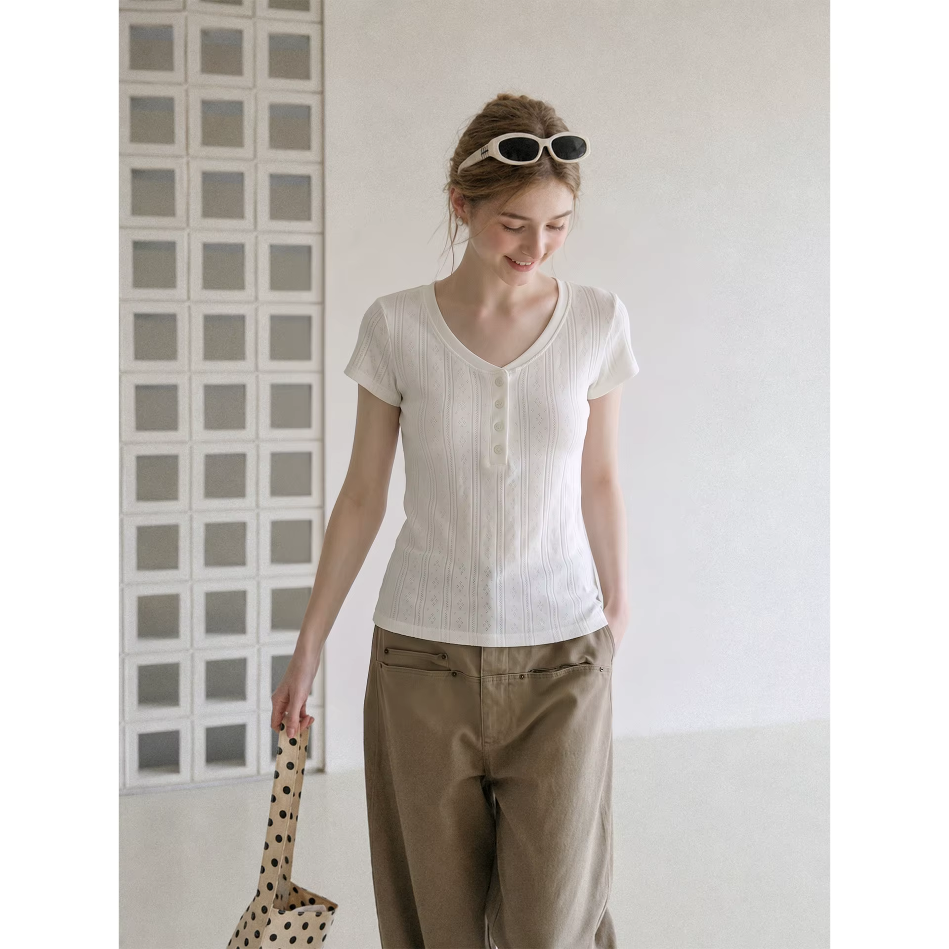 T-shirt blanc pour femme