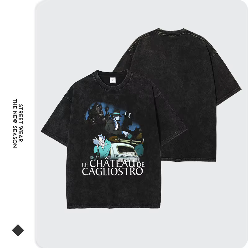 Anime L-Lupin le troisième T-Shirt Vintage lavé