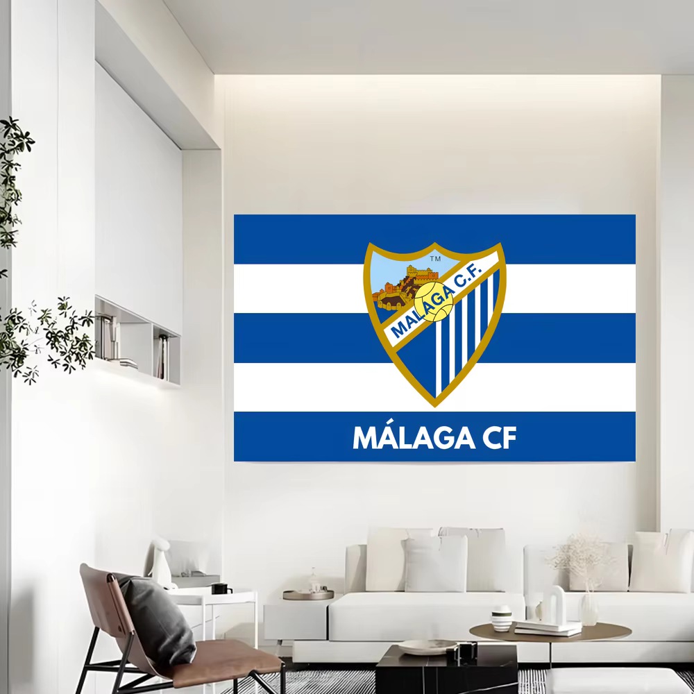 Drapeaux et bannières du club de football de Malaga - Impression de logos d'équipes professionnelles pour les supporters et les clubs espagnols CF