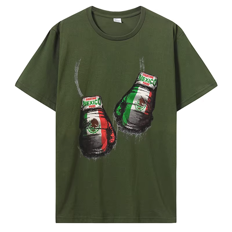 T-shirt de boxeur en coton à manches courtes pour hommes