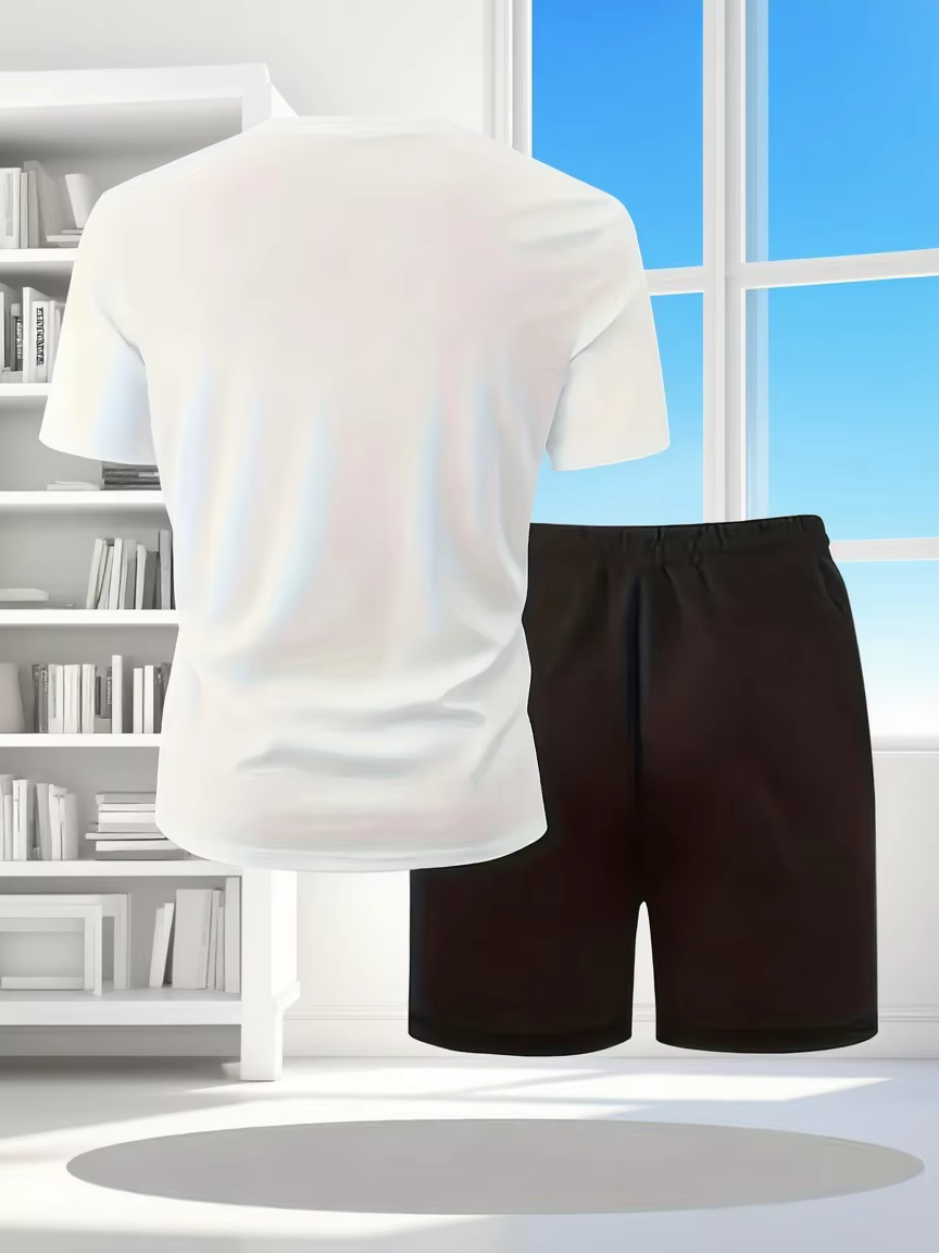Ensemble deux pièces de sport décontracté à la mode pour hommes