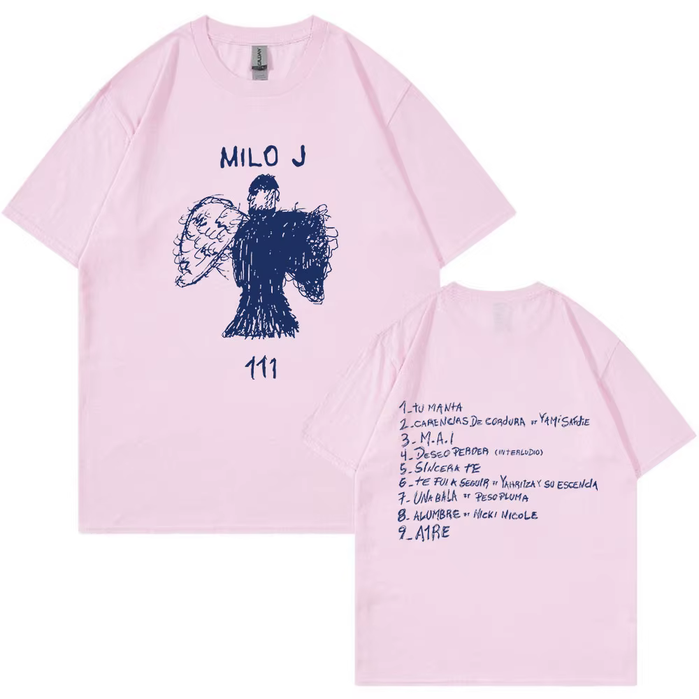 Rappeur Milo J Tour T-shirt 111 Album Merch T-Shirts hommes femmes mode Hip Hop manches courtes