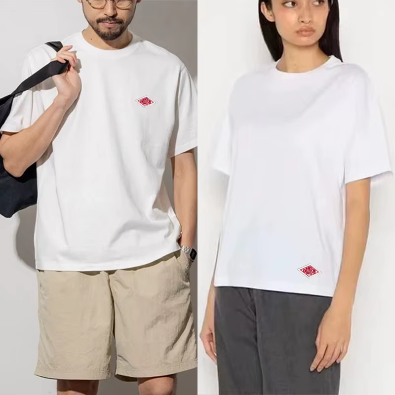 T-shirt en coton à manches courtes pour couple