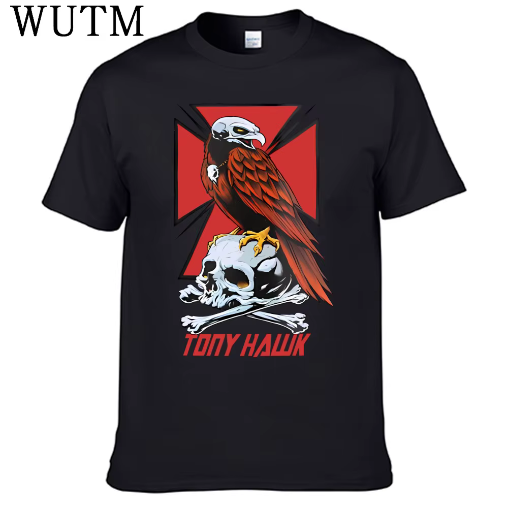 T-shirt pour hommes, 100% coton, Tony Hawk