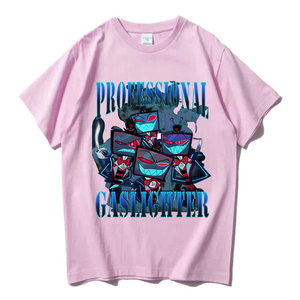 Helluva Boss Hazbinhotel VOX T-shirt imprimé Hip Hop unisexe Streetwear à manches courtes en vrac mâle coton t-shirts