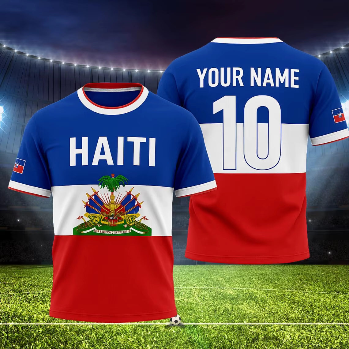 2026 Nouveau Haïti Football T-shirts Sport Casual Haïtien