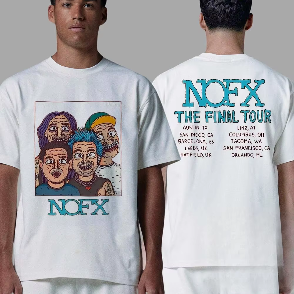 Hommes femmes Fans essentiels à manches courtes hauts marque de mode été décontracté quotidien T-shirt NOFX Rock Band