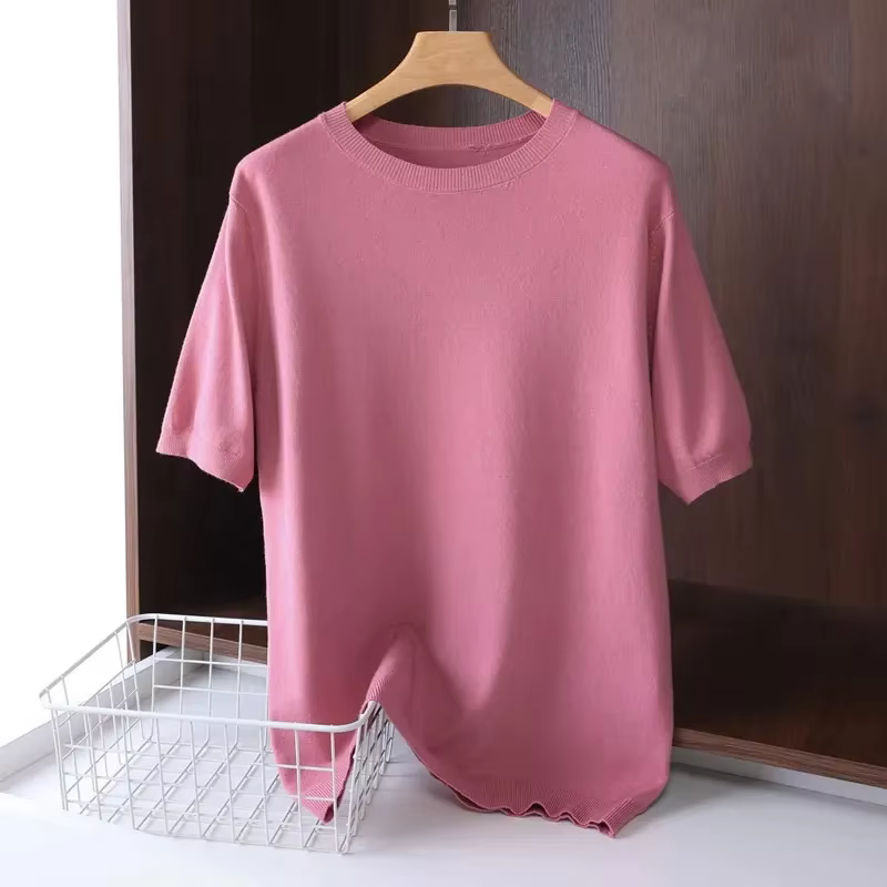 T-shirt en laine mérinos super fine pour hommes