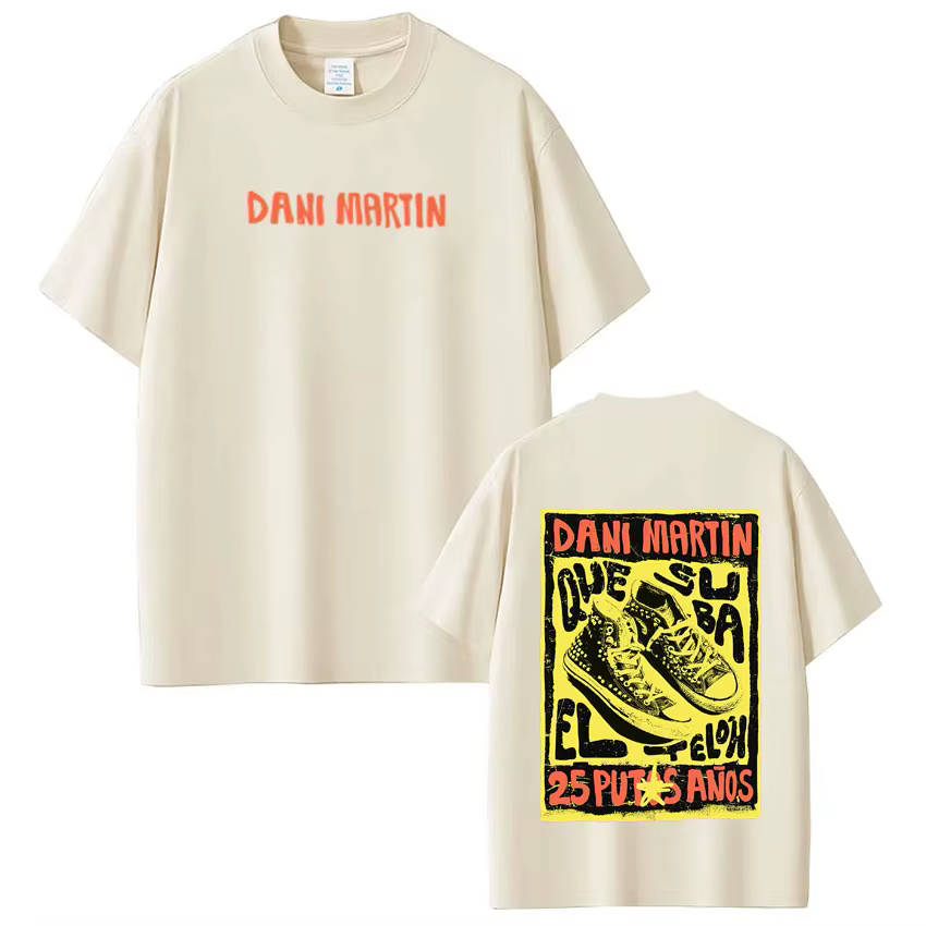 T-shirt graphique Singer Dani Martín 2026 Tour pour hommes et femmes