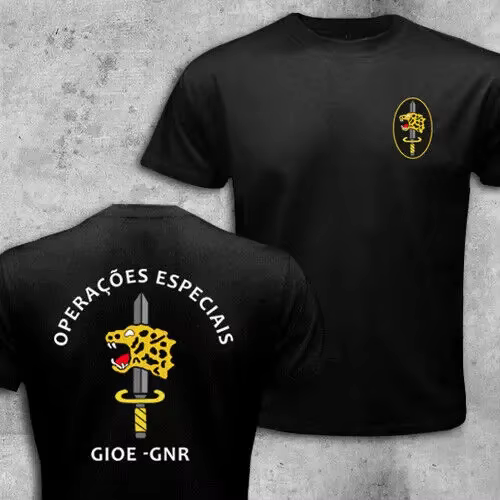 Portugal GNR Garde nationale Gendarmerie GIOE Unité des forces spéciales T-Shirt à manches courtes décontracté coton col rond hommes chemises