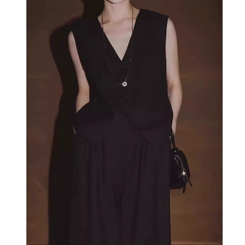 Gilet sans manches en lin français pour femmes