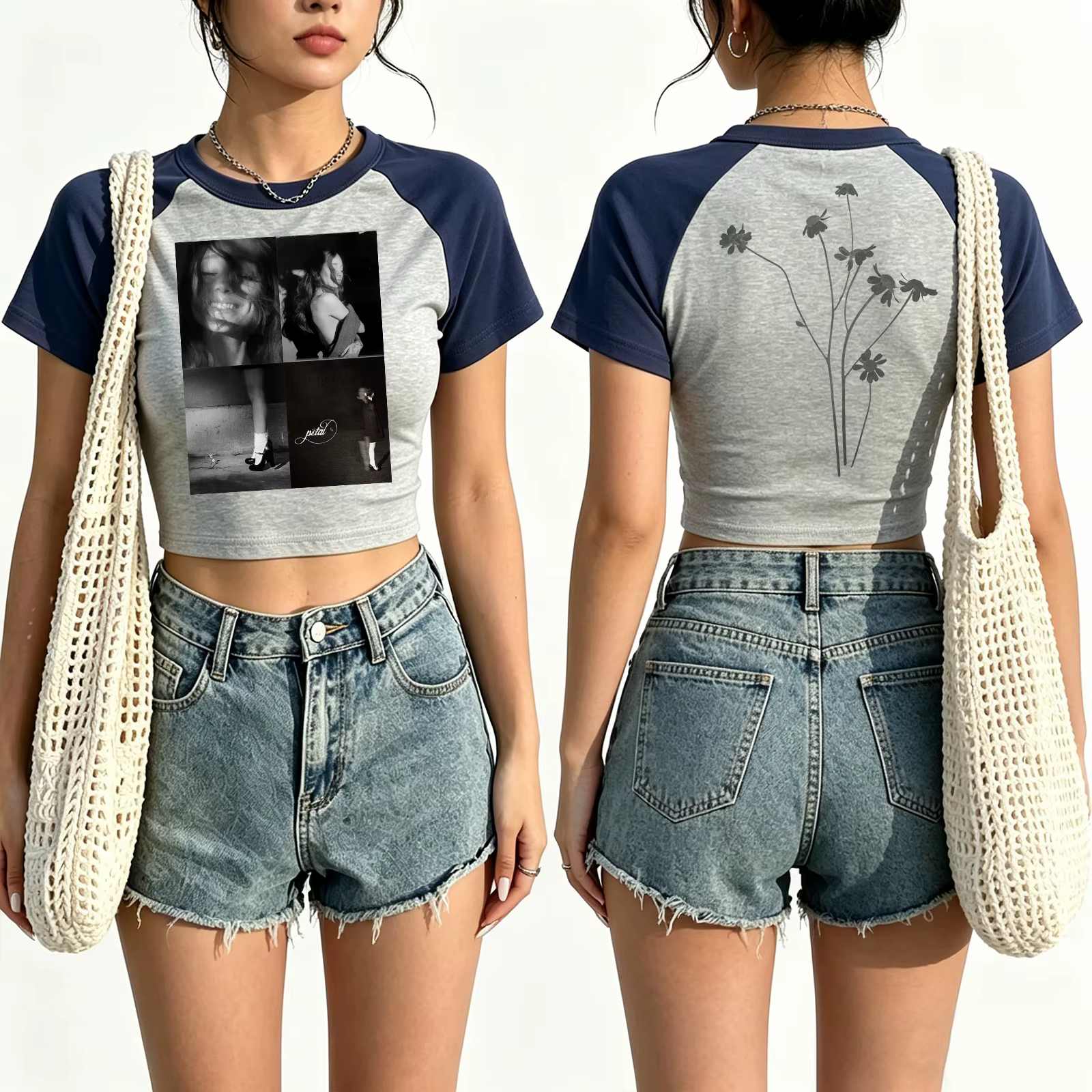 T-shirt Crop Top Ariana Grande Petal Album pour Filles et Femmes