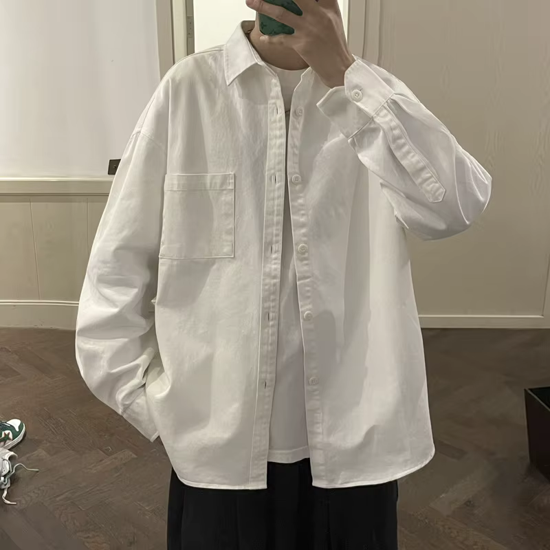 Chemise japonaise à manches longues pour hommes