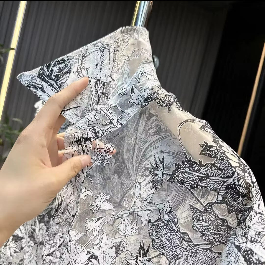 Chemise en maille florale pour hommes