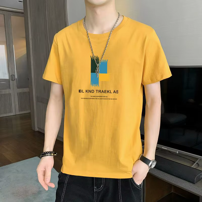 T-shirt à manches courtes pour homme en soie glacée