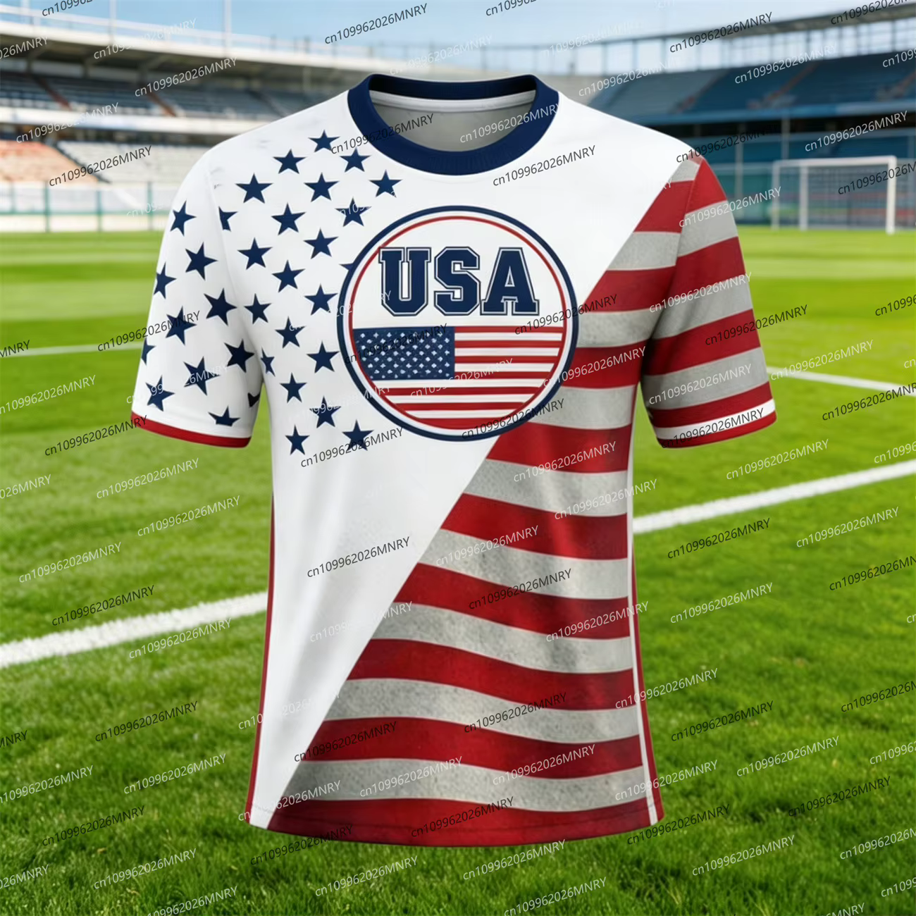 T-shirt Homme 2026 avec Emblème Drapeau Américain