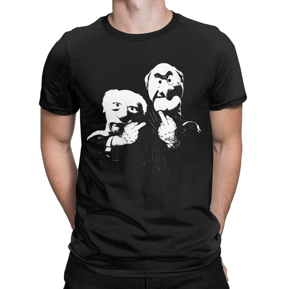 Intensiler et Waldorf-T-Shirt à Manches Courtes et Col Ras du Cou pour Homme