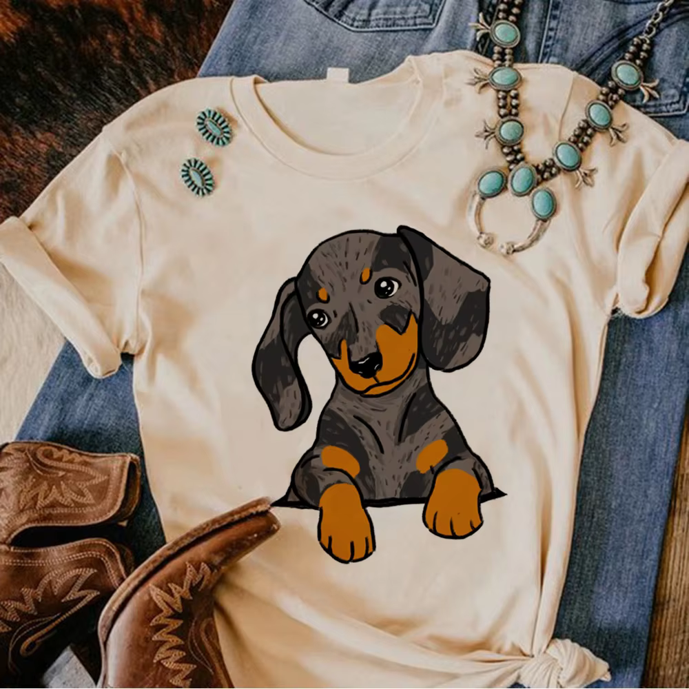 T-shirt de Teckel pour Femme