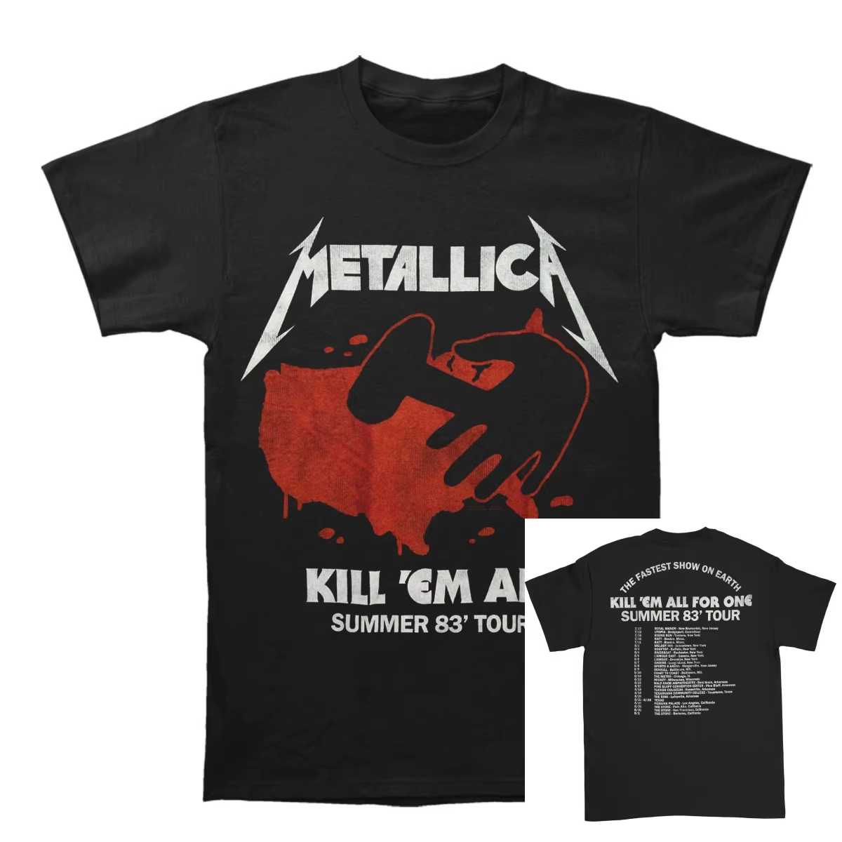 T-shirt Metallica Kill 'Em All Tour Band